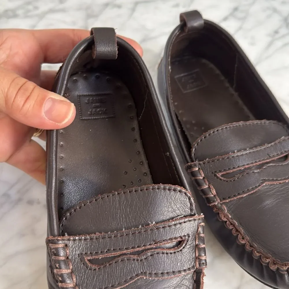 Janie & Jack Leather Penny Loafers Sz 13